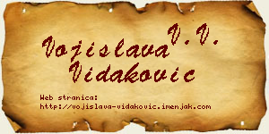 Vojislava Vidaković vizit kartica
